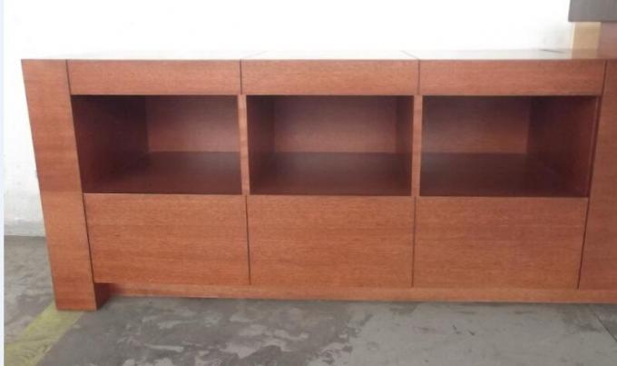 L-vormig Bureau met Dialaden/Geassembleerd Cherry Wood Desk 1