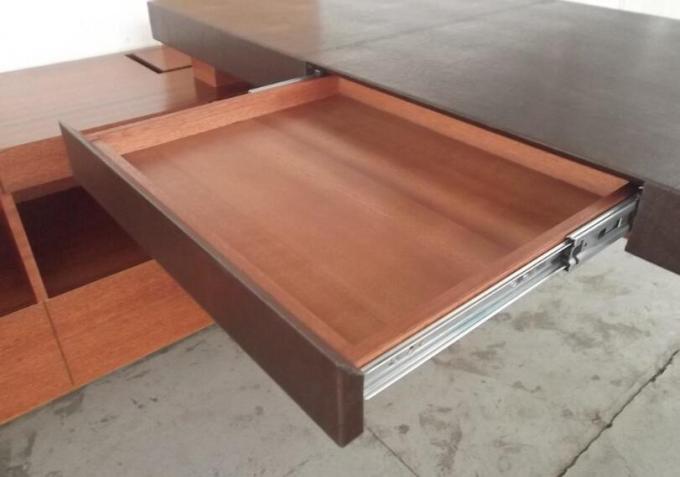 L-vormig Bureau met Dialaden/Geassembleerd Cherry Wood Desk 2