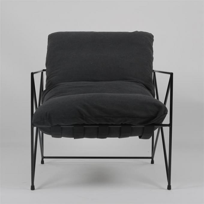 Luie ODM van de smeedijzervrije tijd Enige Stof Sofa With Down Filling 1