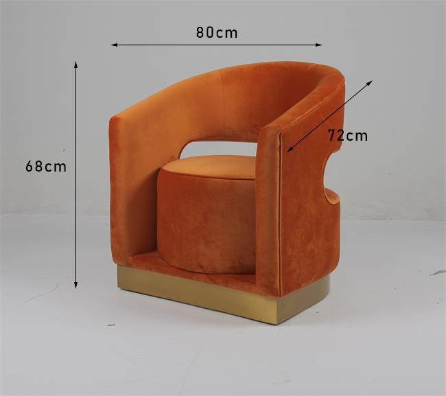 68cm H Vrije tijdswoonkamer Sofa With Hollow Design Back 0