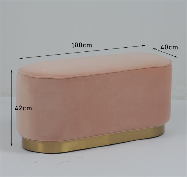 De moderne Slaapkamer van de de Ottomanebank van de Fluweelstof met Gouden Versiering 0