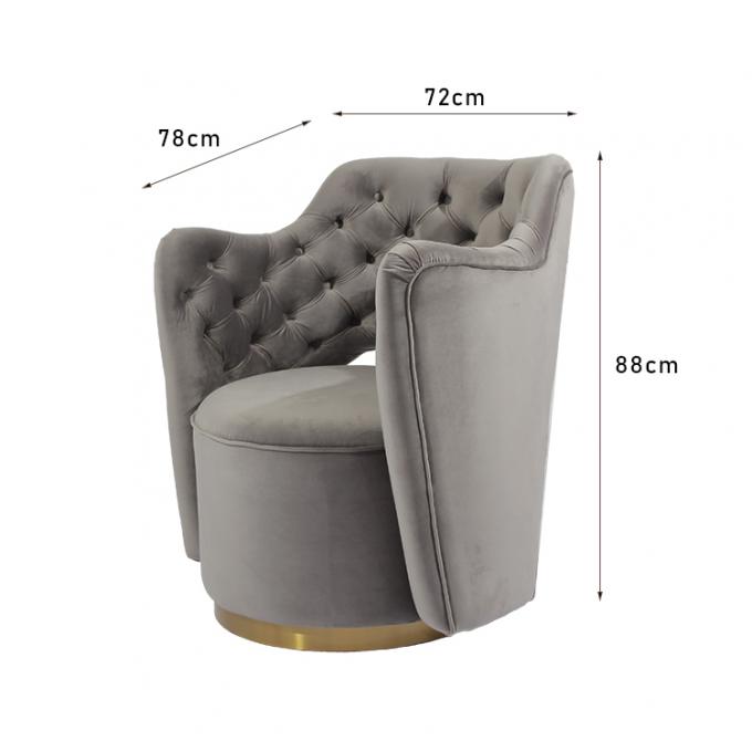Binnenvrije tijd 72cm de Leunstoel van de Breedtewoonkamer met Grey Buttons 0