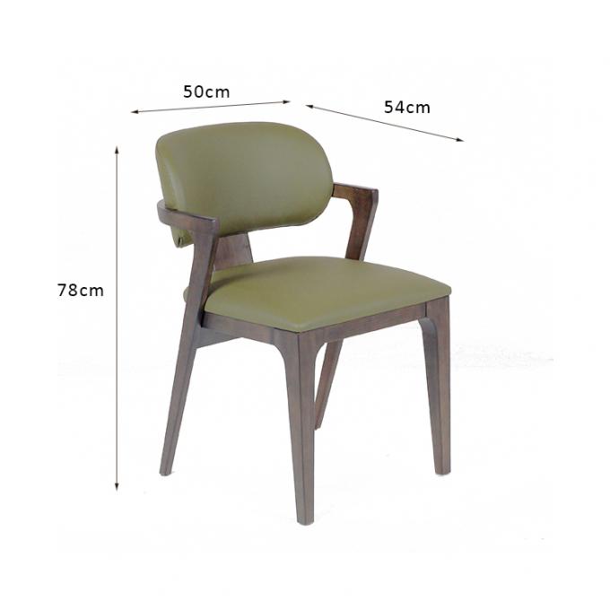 Moderne het Leer Houten Kader van pvc Synthetische het Dineren Stoelen H78cm 0