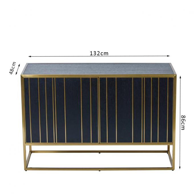 Modern Gouden Roestvrij staal 2 van het Buffetkabinet het Kabinet van de Deurbar voor Huishotel 0