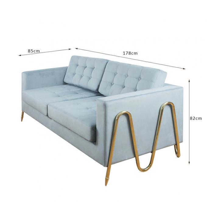 Van de het Fluweelstof van de meubilairdecoratie de Eigentijdse Woonkamer Sofa Modern 0