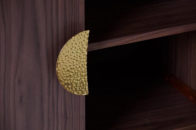 Stevig Houten Modern Freestanding Badkamerskabinet met Metaalbenen 1