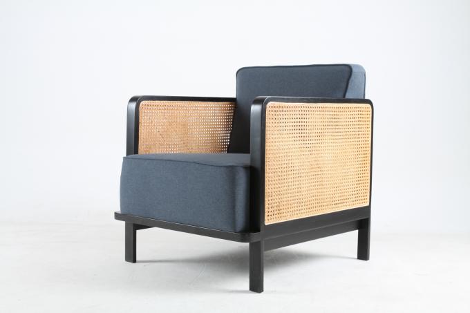 Linnen stof Caned Back lounge stoelen Luxe Star Hotel-meubels 1
