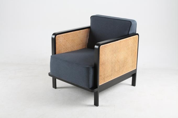 Linnen stof Caned Back lounge stoelen Luxe Star Hotel-meubels 2