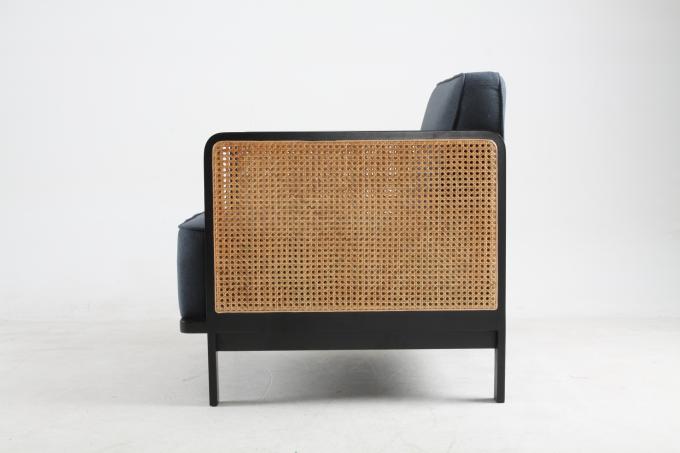 Linnen stof Caned Back lounge stoelen Luxe Star Hotel-meubels 3