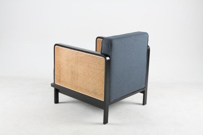 Linnen stof Caned Back lounge stoelen Luxe Star Hotel-meubels 4