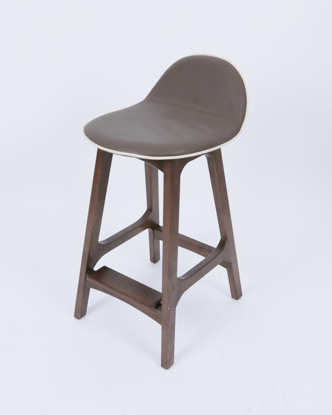 Stevig Houten Barstool-Luxevinyl voor Eetkamerrestaurant 1