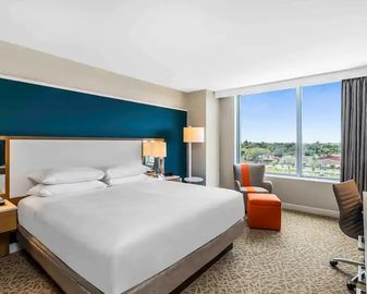 Van de het Eiken Houtluxe van het Hiltonmerk van de het Hotelslaapkamer het Meubilair Modern Ontwerp