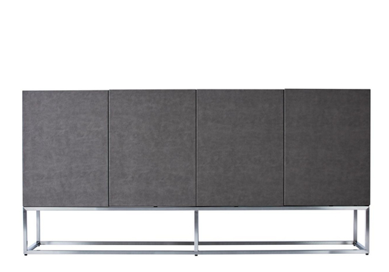 kopen Grey Veneered Panels Hotel Room-Opmaker met Metaalbasis online vervaardiging