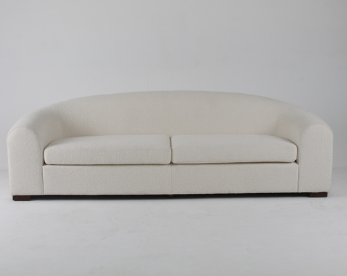kopen Luxe en Moderne Witte Boucle-Woonkamer Sofa With Wooden Legs online vervaardiging