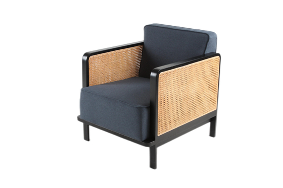 kopen Linnen stof Caned Back lounge stoelen Luxe Star Hotel-meubels online vervaardiging