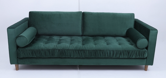 kopen Het modulaire Doorgenaaide Bureau Sofa Living Room 3 Seater Sectionals van het Knoopfluweel online vervaardiging