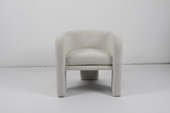 kopen Van de het Lamswol van lamswol Lui Sofa Cream White Boucle Chair Enig de Zitkameraccent online vervaardiging