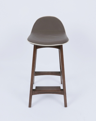 kopen Stevig Houten Barstool-Luxevinyl voor Eetkamerrestaurant online vervaardiging