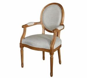 kopen Franse Antieke Houten Leunstoel het dineren stoel Bekleed voor Slaapkamer, Aangepaste Kleur online vervaardiging