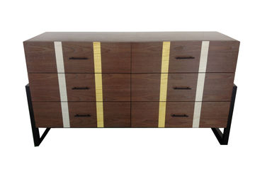 Goede prijs Houten Zes Ladeopmaker van de Black metalbasis voor het Meubilair van de Hotelslaapkamer online