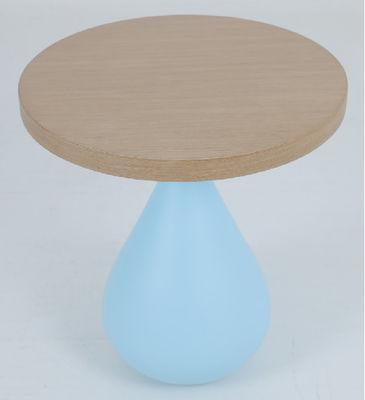 Houten ronde top moderne nachtkast met een vormige basis