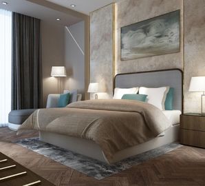 kopen Van het de Luxehotel van Doubai van de de Stijlslaapkamer van het het Meubilair Modern Ontwerp het Metaalkader online vervaardiging