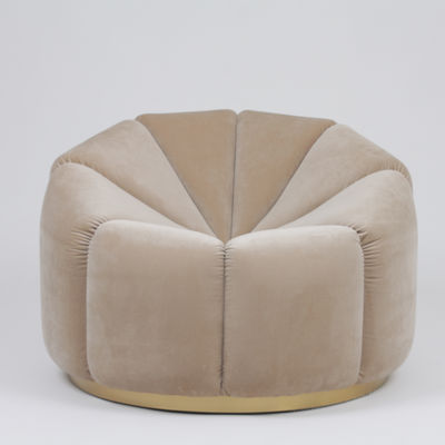 kopen Van de het Fluweelpompoen van het woonkamermeubilair de Enige Vrije tijd Sofa With Metal Base online vervaardiging