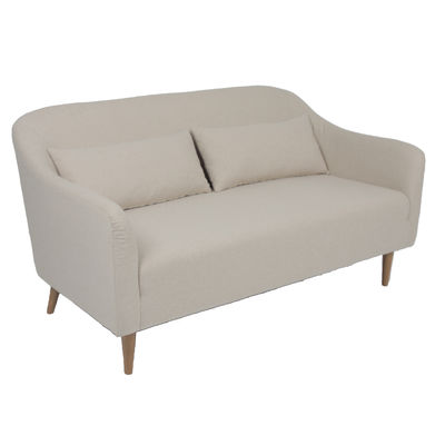 kopen Klassiek ODM Linnen 2 Seater Sofa With Wooden Leg online vervaardiging
