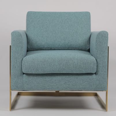 kopen 85cm Leunstoel van de Hoogte de Blauwe Stof met Gouden Roestvrij staal online vervaardiging