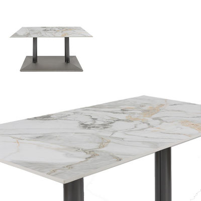 Goede prijs Luxe Vierkante OEM Marmeren Voetstukeettafel online