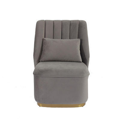 kopen 95cm het Fluweelstof Gray Armchair For Cafe van de Hoogtevrije tijd online vervaardiging