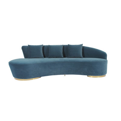 kopen EPE Verpakte Fluweel Moderne Stof Sofa With Stainless Steel Base online vervaardiging