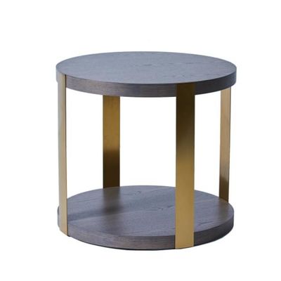 kopen Luxe om Houten Hoogste Roestvrij staalkoffietafel Stevige 72x64cm online vervaardiging