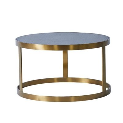 kopen Moderne Ronde Houten Hoogste het Kaderkoffietafel 90x52cm van het Roestvrij staalmetaal online vervaardiging