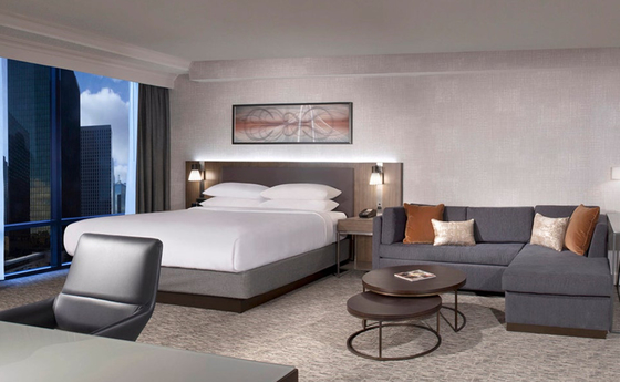 kopen De Zaal van het hotelbed viersterren Houten de Slaapkamerreeks van het Meubilairhotel online vervaardiging