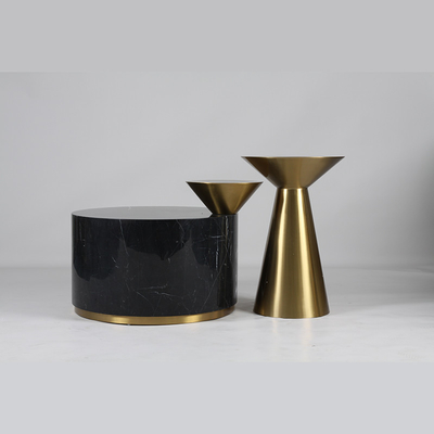 kopen Luxe Gouden Roestvrij staal om Geopende Koffietafel online vervaardiging