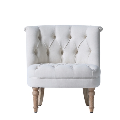 kopen 55cm Occasionele Stoel van de Hoogte de Witte Knoop Doorgenaaide Stof met Stevige Houten Basis online vervaardiging