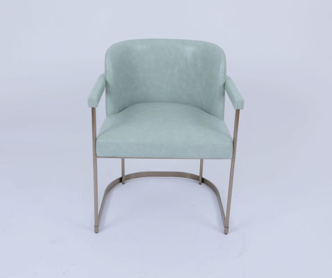 Goede prijs Geborstelde de Woonkamerroestvrij staal van de Messingsluxe Vinyl het Dineren Commerciële Stoel online