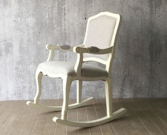 Goede prijs De Europese Stoel van de Stijl Houten Vrije tijd, het Witte Hoge Achterfluweelstoel dineren online