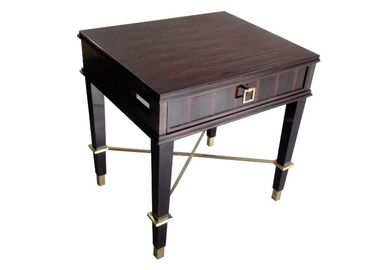 Goede prijs Ebony Wood Hotel Bedside Tables-de Nacht van het Slaapkamermeubilair bevindt zich Pu eindigt online