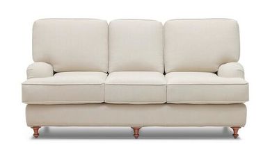 Goede prijs Amerikaanse van het de Lagenlinnen van de Stijlwoonkamer Stof 3 Seater Sofa Solid Wood Legs online