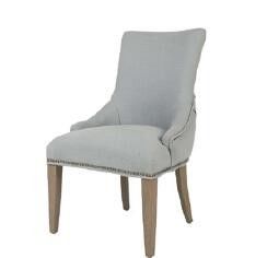 Goede prijs Het hoge Achter Donkere Stevige Houten Been van Grey Upholstered Dining Chairs With, Amerikaanse Stijl online