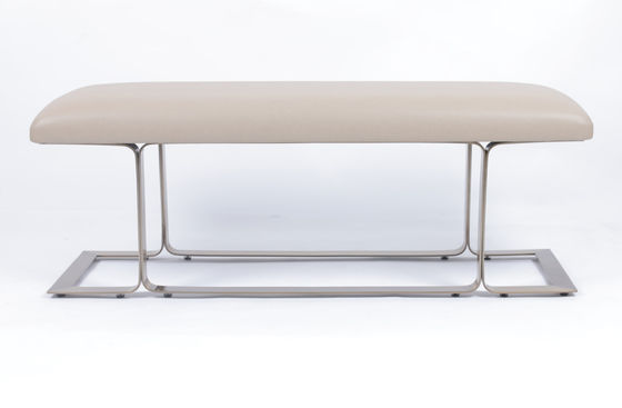 Goede prijs Moderne slaapkamer Ottomaanse bank Metalen frame gepoleerd Voor Hilton Hotel online