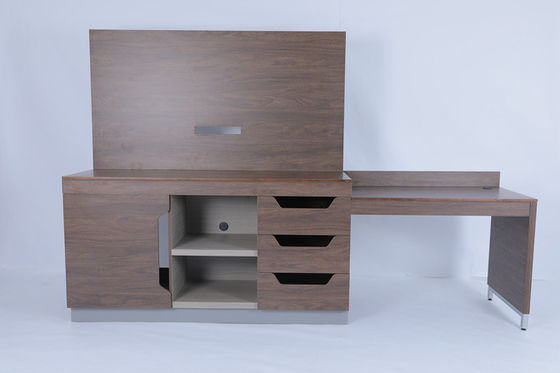 Goede prijs Moderne slaapkamer Custom Expansive lineaire TV-paneel en bureau kast Voor Hilton Hotel online
