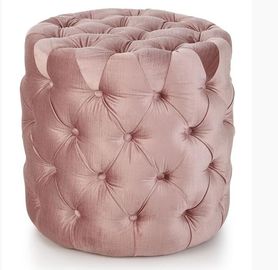Goede prijs De moderne Knoop van het de Bank Roze die Fluweel van de Slaapkamerottomane om Ottomanekruk wordt doorgenaaid online