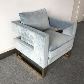 Goede prijs Blue Velvet-Stof en de Opblaasbare Lagen van de Kussenwoonkamer met de Gouden Basis van het Messingsmetaal online