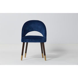 Goede prijs De Stof van manierconcreted Blue Velvet het Dineren Stoelen met Stevige Hout en Metaalvoeten online