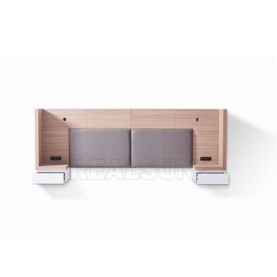 Goede prijs De aangepaste Stof van de Koningsbed headboard upholstery van het Hotelmeubilair met Stevig Hout online