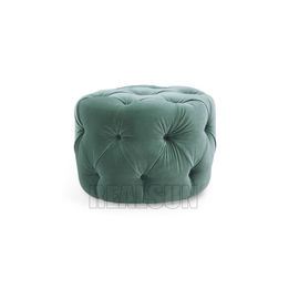 Goede prijs Beklede Seat-van het het Fluweelknoop Doorgenaaide Fluweel van het Ottomanemeubilair Groene de Ottomanekruk online