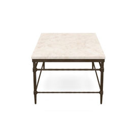 Goede prijs De uitstekende Kleine Moderne Koffietafel van het Metaalkader Geborstelde Messing met Crystal Stone Veneer Top online